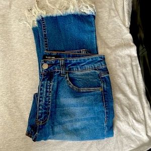 Black label distressed jeans